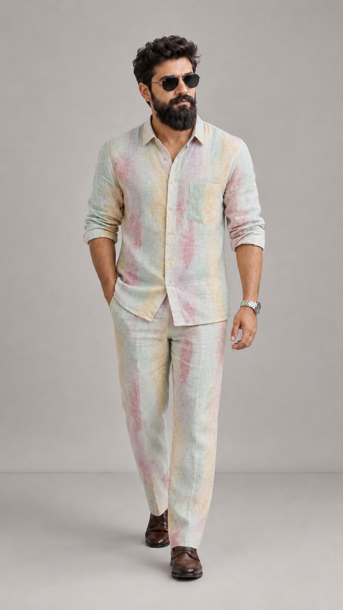 Pastel Mirage Linen Co-Ord Set