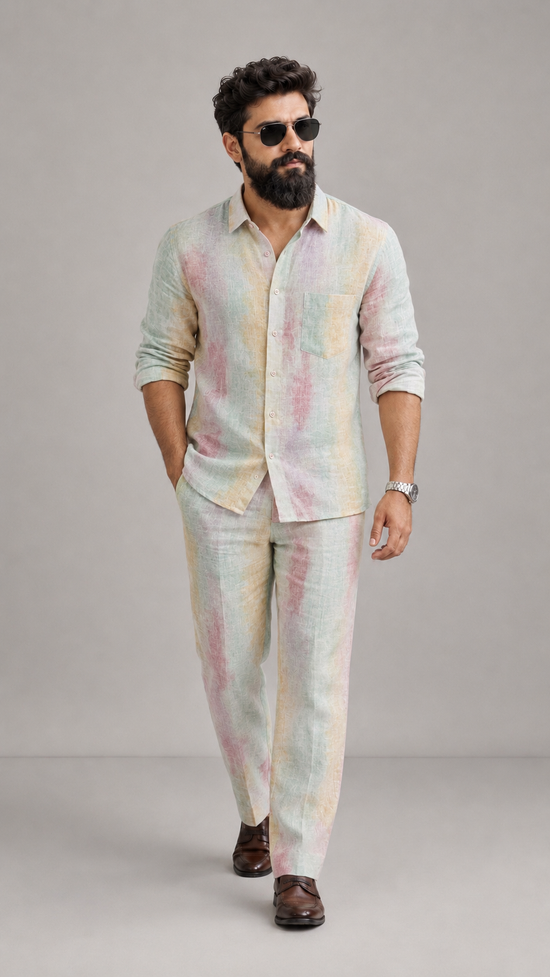 Pastel Mirage Linen Co-Ord Set